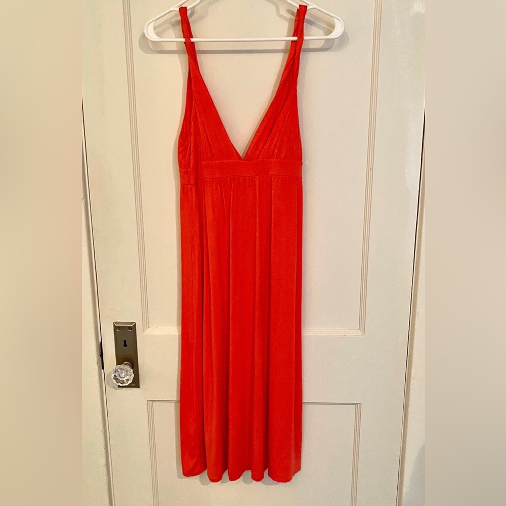 J. Crew Twisted Strap Coral Maxi Dress Size M
